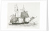 The 'Wolf' (1826) [or (1814)] brig of war (late of the Royal Navy) making Signal and laying to, for a pilot off Dover by Edward William Cooke