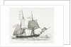 The 'Wolf' (1826) [or (1814)] brig of war (late of the Royal Navy) making Signal and laying to, for a pilot off Dover by Edward William Cooke