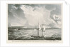 HM Brig 'Frolic' entering the harbour of Rio Janerio, during a Pampeiros. Sugar Loaf Mountain. Cochorvada Mountain by G.E. Madeley