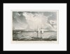 HM Brig 'Frolic' entering the harbour of Rio Janerio, during a Pampeiros. Sugar Loaf Mountain. Cochorvada Mountain by G.E. Madeley