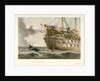 HMS 'Agamemnon' laying the Atlantic telegraph cable in 1858: a whale crosses the line by R. Dudley