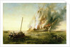 The 'Bombay' on fire 1861 by Richard Brydges Beechey