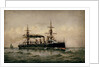 HMS 'Powerful' by H.J. Morgan