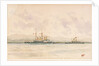 HMS 'Camperdown' ramming HMS 'Victoria' off Tripoli, Thursday, 22 June 1893 by Reginald Graham Gregory