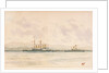 HMS 'Camperdown' ramming HMS 'Victoria' off Tripoli, Thursday, 22 June 1893 by Reginald Graham Gregory