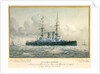 HMS 'London' Named and Launched at Portsmouth, September 21st 1899, by Lady George Hamilton. Rear Admiral Pelham Aldrich, Admiral Superintendent. J.A. Yates, Esq, Chief Constructor by H. Coish