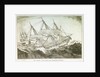 The East Indiaman 'Ganges' foundering in a gale by W.E.