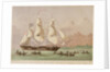 The missionary ship 'Duff' arriving at Otaheite by Kronheim & Co