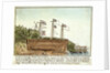 View of the 'Columbus' on the day of her launch, 28 July 1824 by Monogrammist 'FW'