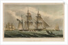 The 'Columbine' coming to an anchor by Henry Moses