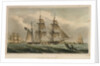 The 'Columbine' coming to an anchor by Henry Moses