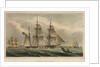 The 'Columbine' coming to an anchor by Henry Moses