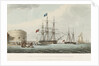The Lightening Steamer bringing the Royal Sovereign into Portsmouth Harbour, 31 July 1827 by Henry Moses