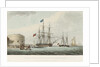 The Lightening Steamer bringing the Royal Sovereign into Portsmouth Harbour, 31 July 1827 by Henry Moses
