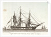 Fregate des Etats unis d' Amerique faisant secher ses hamacs. Plate 2 in Collection de Toutes les Especes de Batimens... 1ere Livraison by Baugean