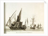 Divers Corsaires de la Mediterranee. Plate 3 in Collection de Toutes les Especes de Batimens... 1ere Livraison by Baugean