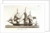 Fregate Anglaise en panne. Plate 29 in Collection de Toutes les Especes de Batimens... 3eme Livraison by Baugean