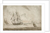 The privateer 'Active' passing Tilbury with a fresh breeze by unknown