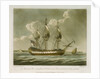 A ship of the line sailing from the Downs with a view of Sandown Castle at Deal by Dominic Serres