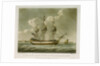 A ship of the line sailing from the Downs with a view of Sandown Castle at Deal by Dominic Serres