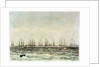 Spithead, 19 June 1845. 'Albion', 'Superb', 'Queen', 'Rodney', 'Trafalgar', 'Victoria & Albert', 'Canopus', 'St Vincent', 'Vanguard' by M. Grove
