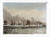 Spithead, 23 June 1845. 'Albion', 'Queen', 'Superb', 'Rodney', 'Trafalgar', 'Canopus', 'St Vincent', 'Victoria & Albert', 'Vanguard', 'Black Eagle' by M. Grove