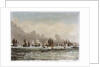 Spithead, 23 June 1845. 'Albion', 'Queen', 'Superb', 'Rodney', 'Trafalgar', 'Canopus', 'St Vincent', 'Victoria & Albert', 'Vanguard', 'Black Eagle' by M. Grove