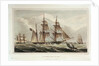 Six views of the 'Columbine' and The Experimental Squadron. Plate No. 5 by Henry Moses