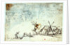 Study of men working on Mediterranean craft with studies of a warship by Abraham Casembrot