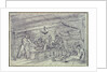 Scene below decks showing man having leg amputated by unknown