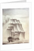 Portrait of the English ship 'Worcester' 60 guns by John Hood