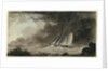 Cutter off a coast in a squall by Charles Gore
