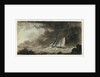 Cutter off a coast in a squall by Charles Gore