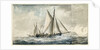 A Dutch gaff-rigged vessel, with a cutter beyond, off the English coast by Charles Gore