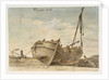 Dover Beach 1815. Three fishing boats by William Payne