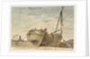 Dover Beach 1815. Three fishing boats by William Payne