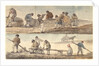 Fishermen on a beach, with horse-cart by William Payne