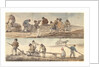 Fishermen on a beach, with horse-cart by William Payne