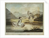 'Welsh Corricles': two young gentlemen take to the water in their coracles by WAE