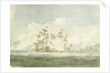 The Battle of the Glorious First of June, 1794; the 'Queen Charlotte' to leeward of the 'Montagne' by Nicholas Pocock