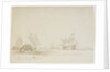 The Battle of the Glorious First of June, 1794; the 'Defence' under tow by a frigate by Nicholas Pocock