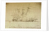 Captain Sir Edward Pellew's 'Nymphe' boards and takes the 'Cleopatra', 18 June 1793 by Nicholas Pocock
