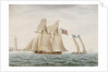 American schooner 'Thetis' in 1794 - Coast of Virginia by G. T.