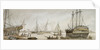 An East Indiaman drawn up for repairs by Samuel Atkins