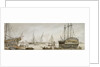 An East Indiaman drawn up for repairs by Samuel Atkins