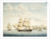 The Ganges sailing out of Rio de Janeiro by Samuel Hood Inglefield