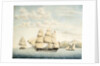 The Ganges sailing out of Rio de Janeiro by Samuel Hood Inglefield