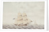 A brig under sail in the Channel by Samuel Hood Inglefield