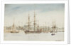 The survey ship HMS 'Beagle' in Sydney harbour by Owen Stanley