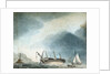 HMS 'Phoebe' aground by British School